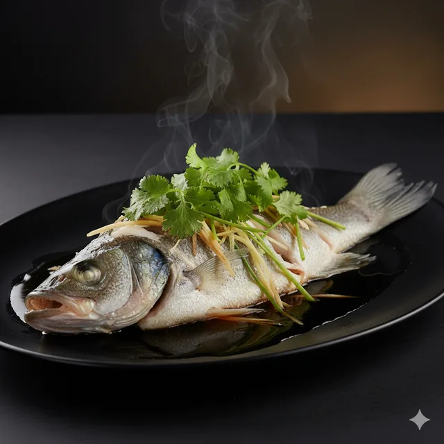 Seabass Steamed with Soy Sauce