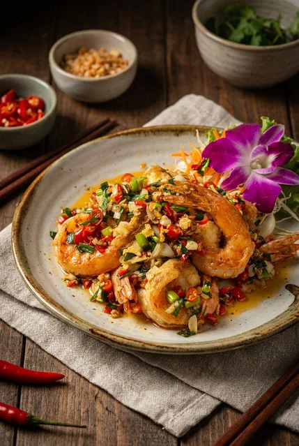 Shrimp with Garlic & Chili